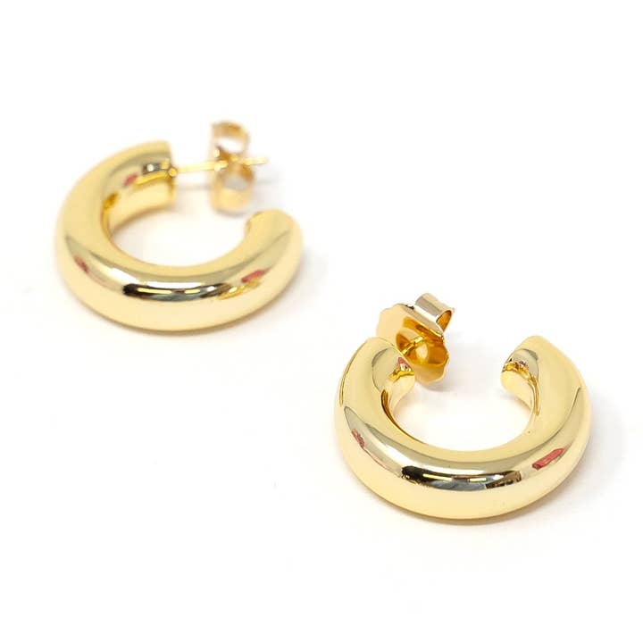 1" Harlowe Hoop Earring | Modern Hoops in Gold or Silver for wholesale by The Sis Kiss