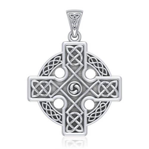 Dublin Gift Company - Wholesale Pendant/Charm Necklace - Carved Celtic Cross Triskele Necklace1