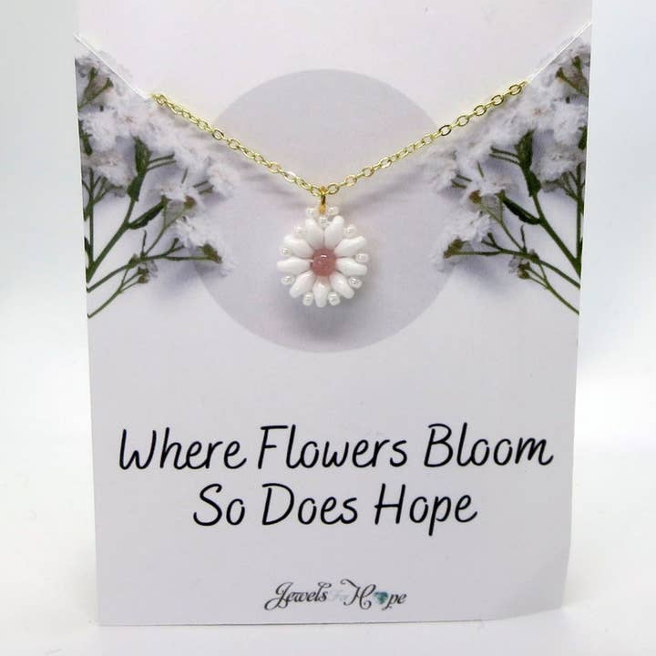 Jewels For Hope - Wholesale Pendant/Charm Necklace - Daisy Flower Necklace, Spring Pendant, Floral Jewelry7