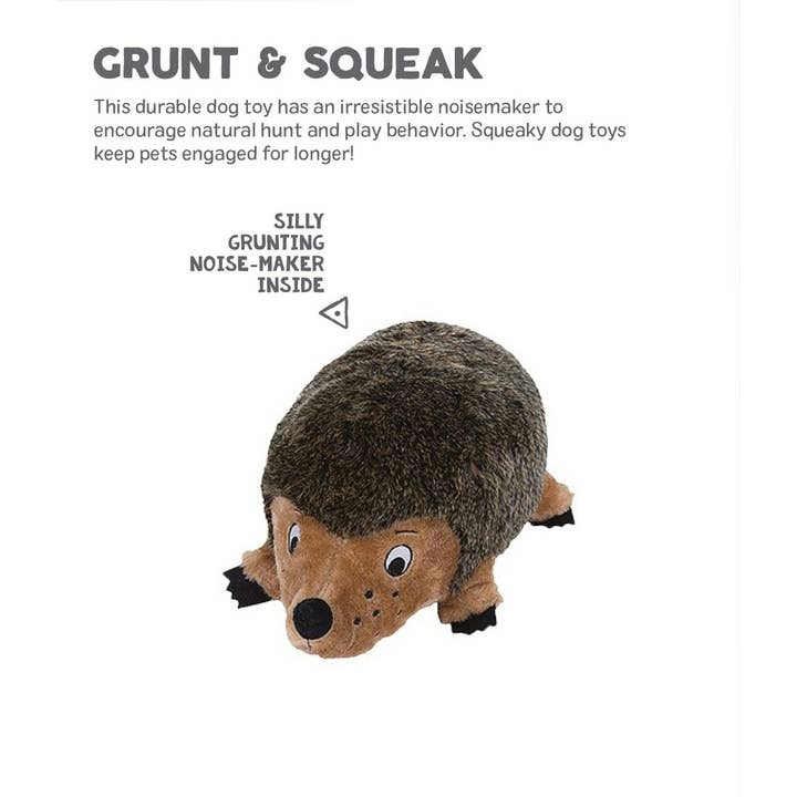 Pet Palette Distribution - Wholesale Pet Plush Toy - Dog - Outward Hound Hedgehogz Brown Plush Dog Toy Large