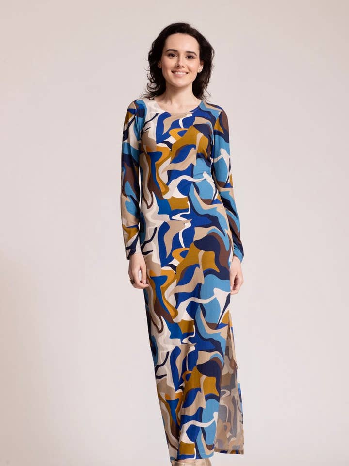 Slide Twist lang t-shirt kjole for engroshandel hos Il Quarto Stile