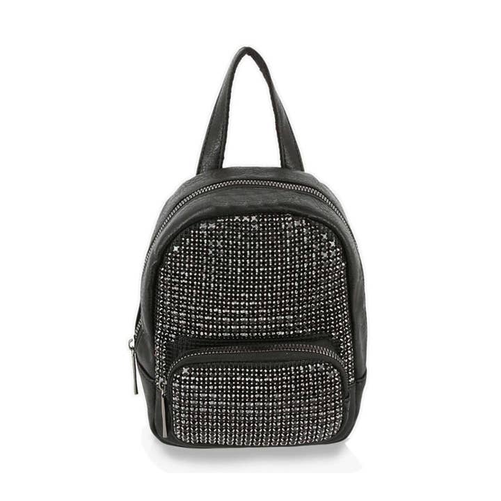 Handbag Express - Wholesale Backpack - Women's - Ultra Petite Rhinestone Front Pocket Backpack1