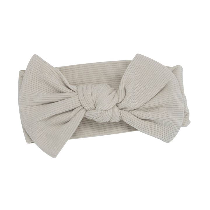 Knotted Bow - Oatmeal Ribbed for wholesale by Sweet Bamboo
