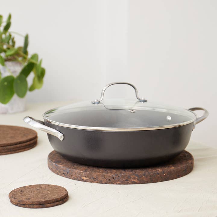 LIGA - Wholesale Trivet - Smoked Cork Trivet - Large / Sustainable Homeware & Gifts