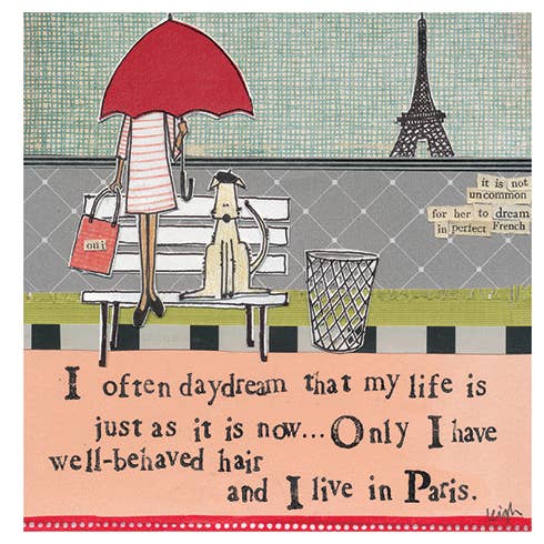 PARIS SUPPORT GREETING CARD 5.5 x 5.5" for wholesale by Calypso Cards LLC