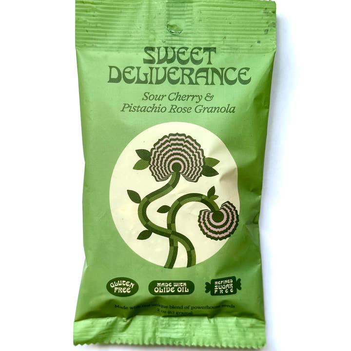 Sweet Deliverance - Venta al por mayor Muesli - Granola de Guinda Ácida y Pistacho con Rosa 57g