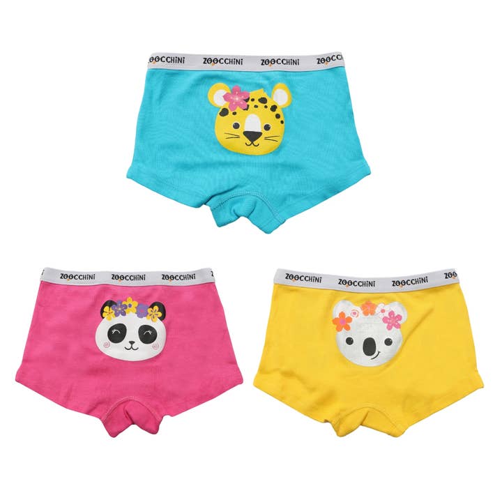 Kids Organic Hipster Shorts - Flower Power 3PC Set for wholesale by ZOOCCHINI