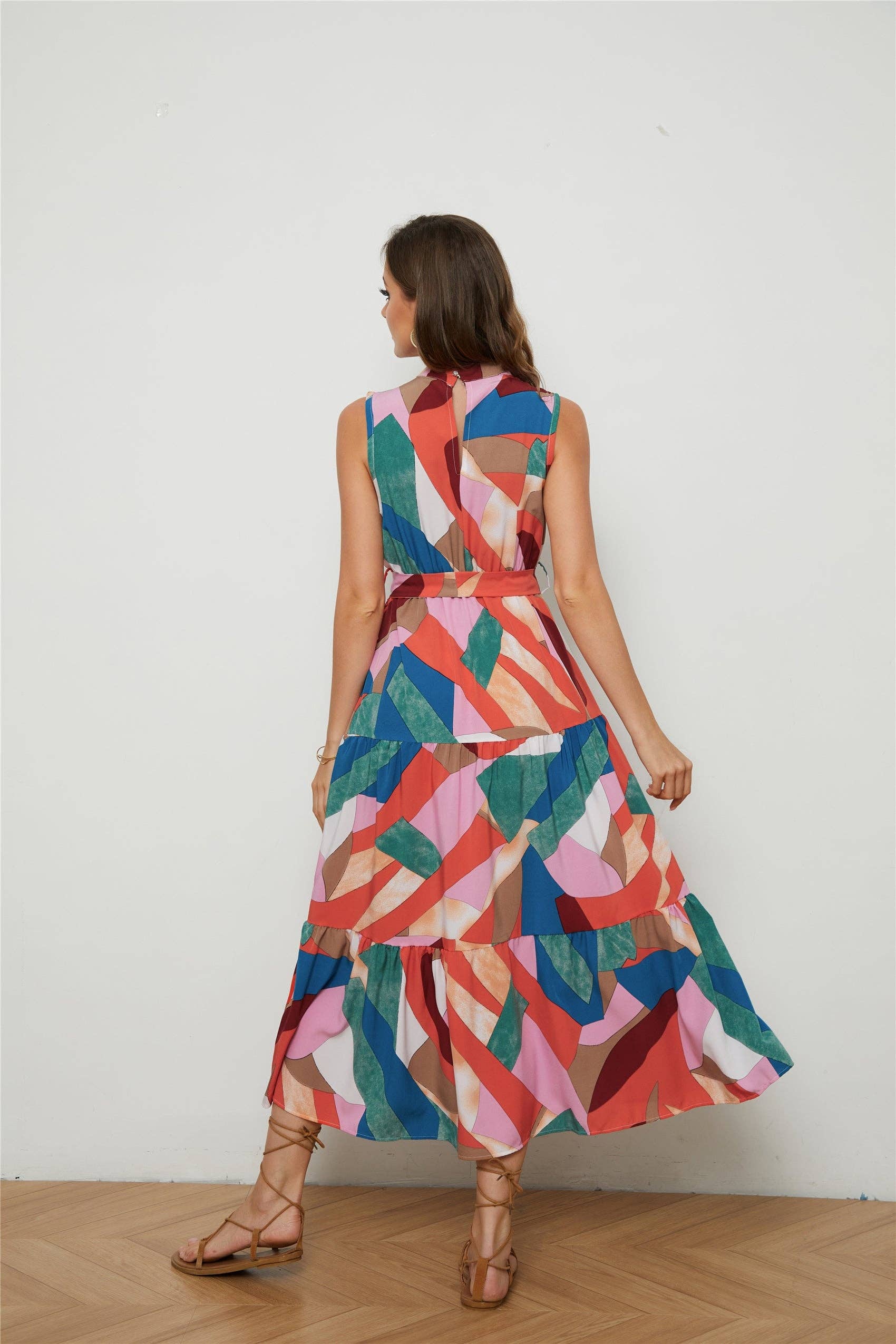 Multi-1 Elegante Bloemige Grote Swingjurk voor groothandel op Faire2