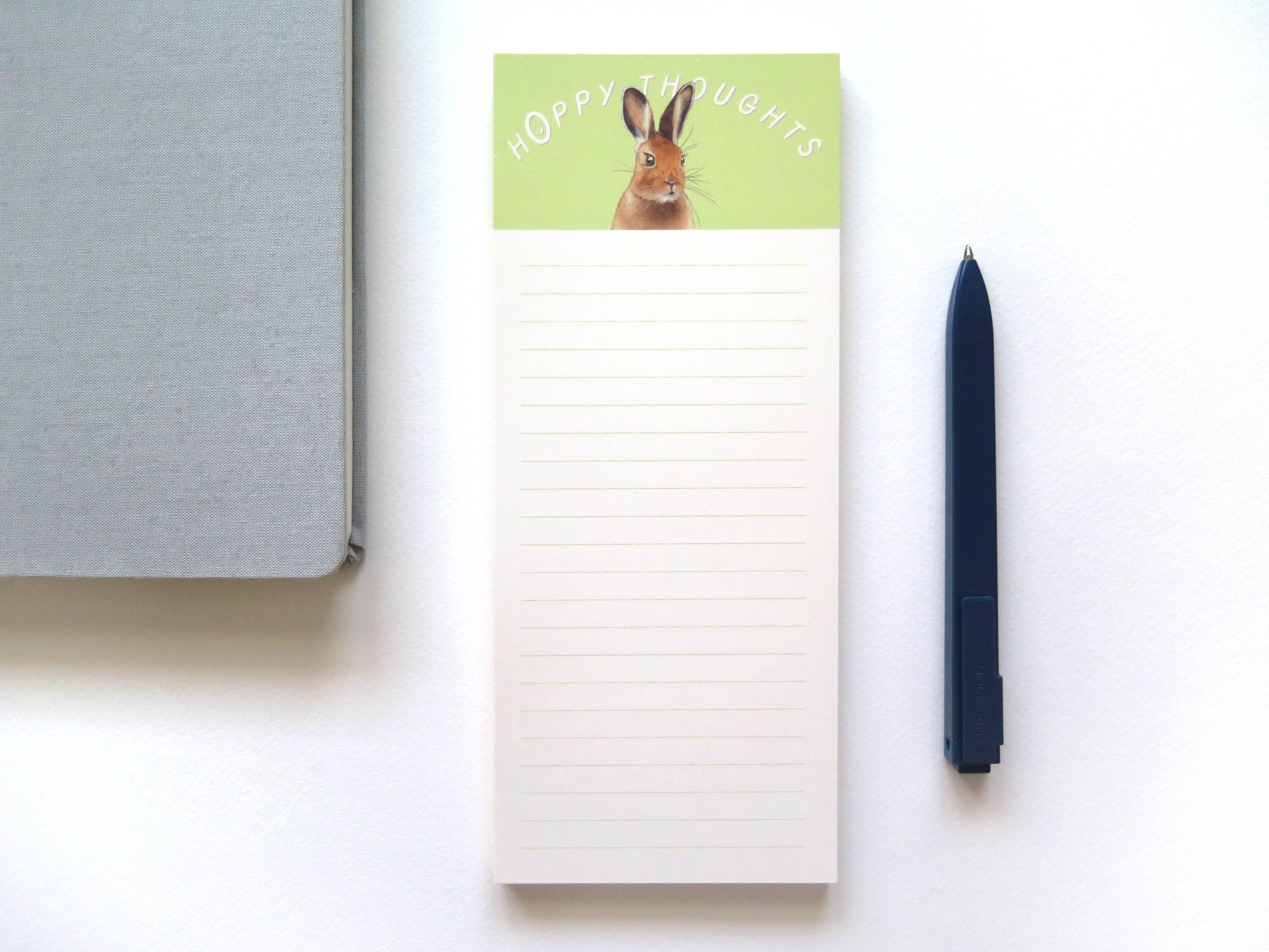 Shiso Paper - Wholesale Notepad - Hoppy Thoughts Bunny Notepad2