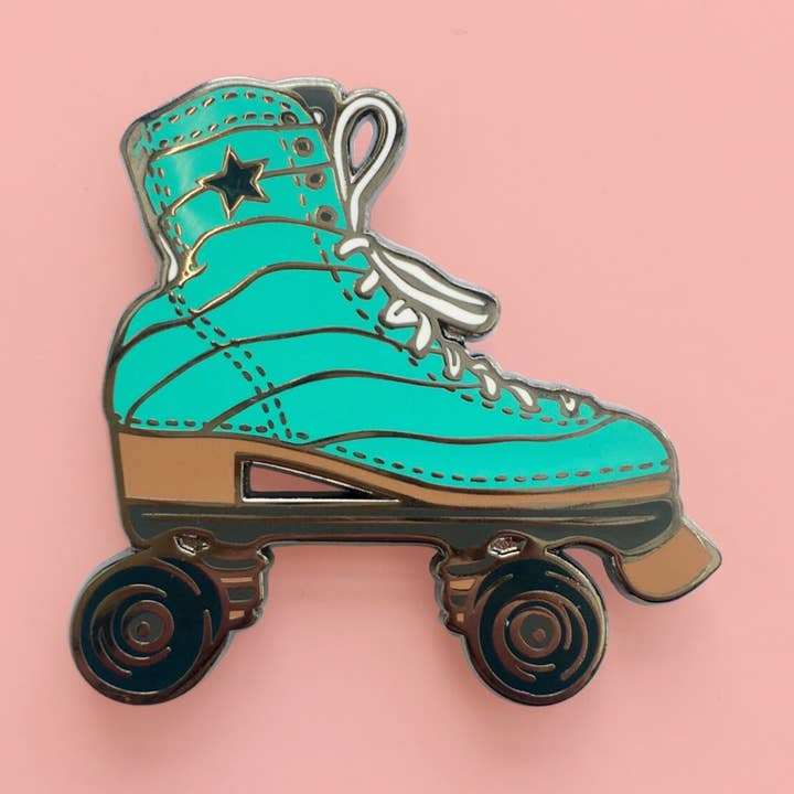 Teal SKATE Lapel Pin! for wholesale by Kaitlin Ziesmer