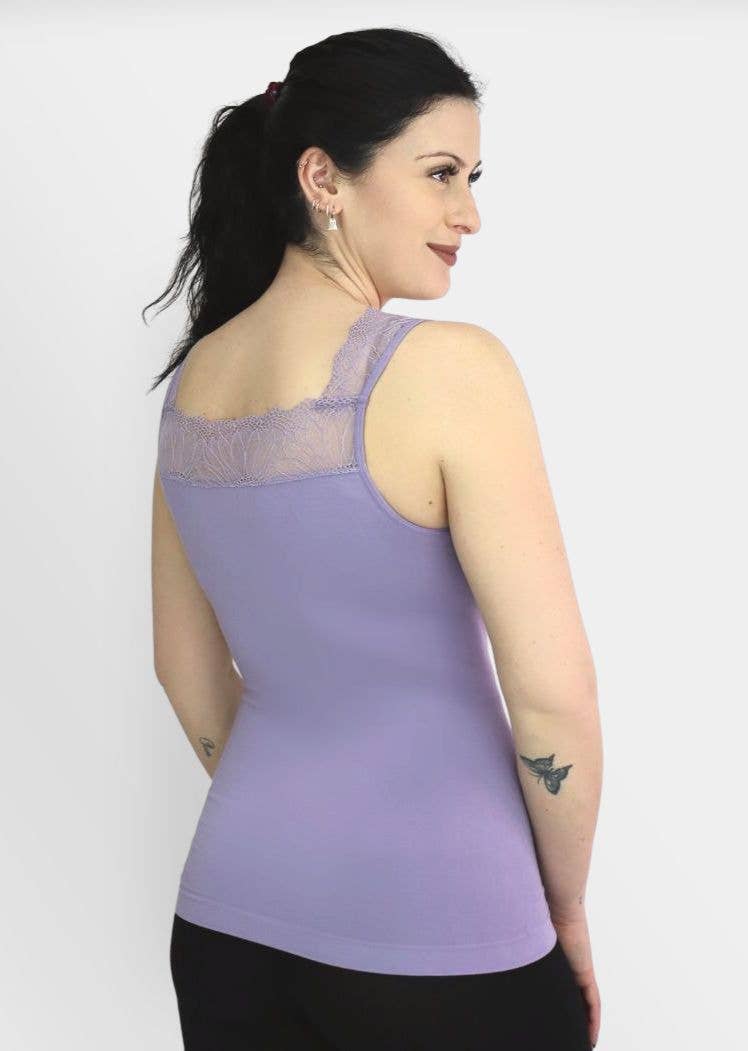 ELIETIAN - Vente Haut en maille – femme - Top réversible avec insert en dentelle81