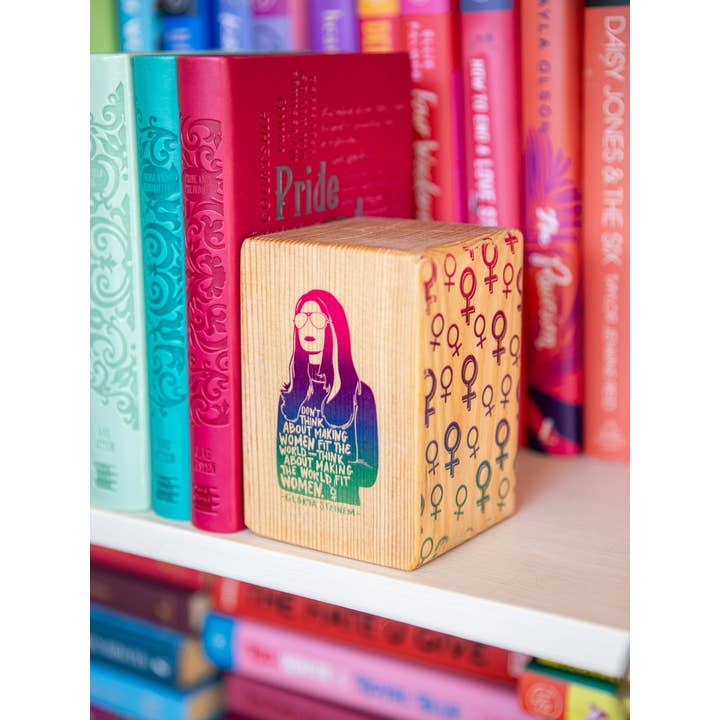 ARCHd - Wholesale Bookend - Iconic Woman Quote Bookend (sold individually) NATURAL WOOD10
