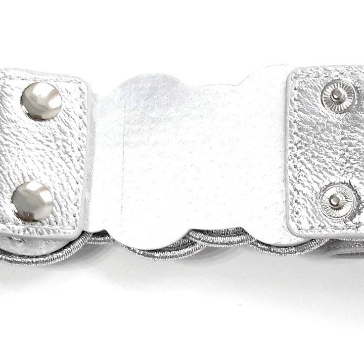 BRANDELIA - Wholesale Belt - Women's - Knots Elastic Belt · Silver3