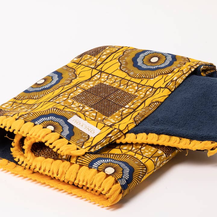 La Bohème serviette de plage coton avec franges pour la vente par ONLYOU CREATION