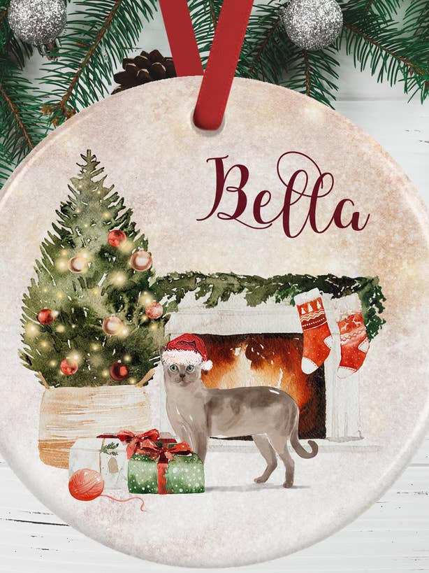 Tonkinese Cat Christmas Decoration for wholesale by WagATudeTags
