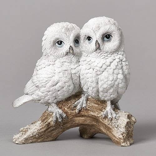 Roman - Vente Figurine décorative - Double Hibou sur Branche Figurine0