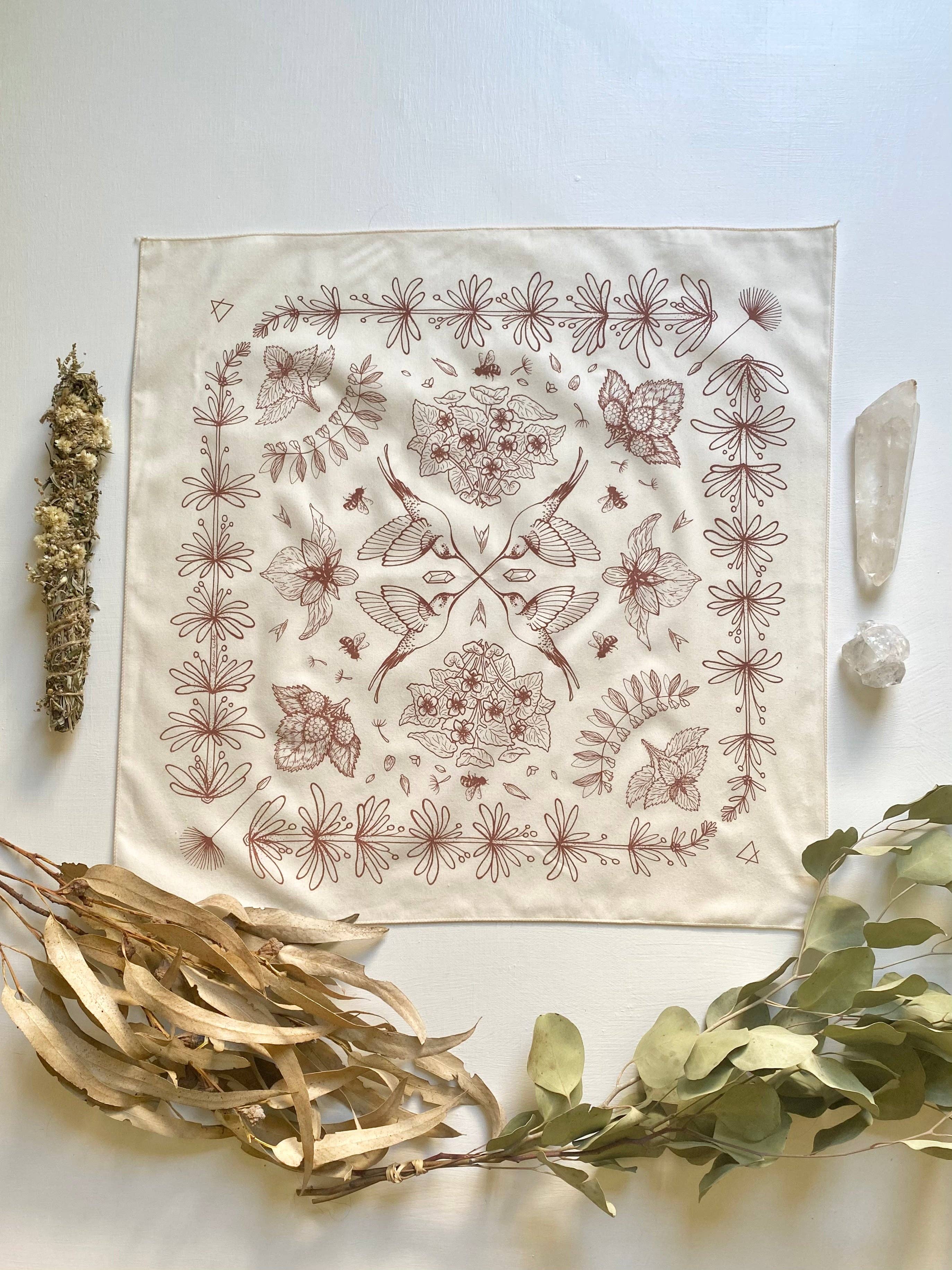 Wanderite – wholesale Bandana – Unisex – Bandana | Spring Herbs | White