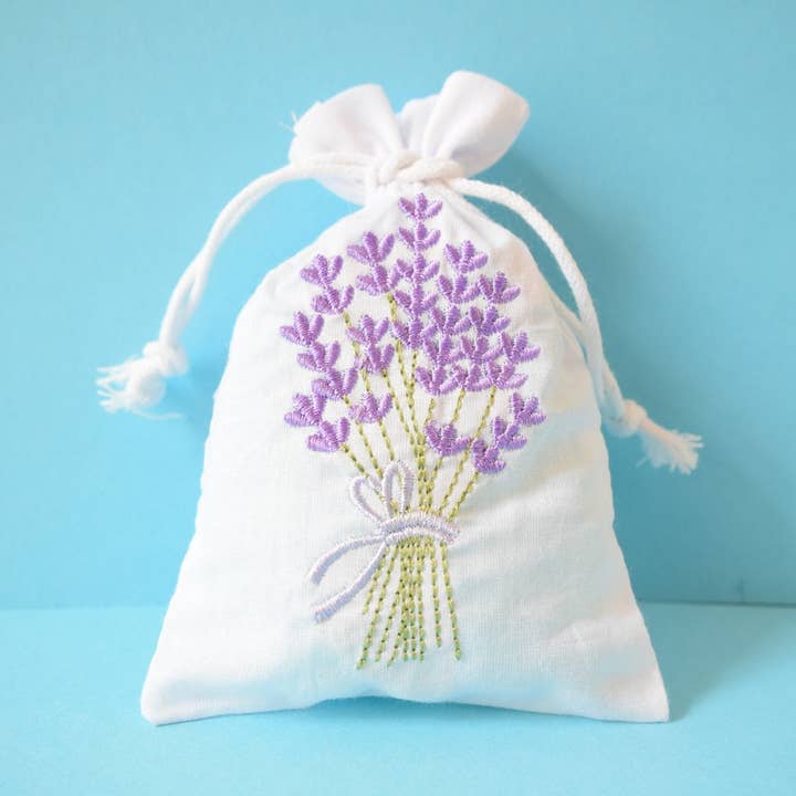Lavender Bag - Embroidered Cotton Bags Filled with Lavender for wholesale by Daisy Gifts Ltd