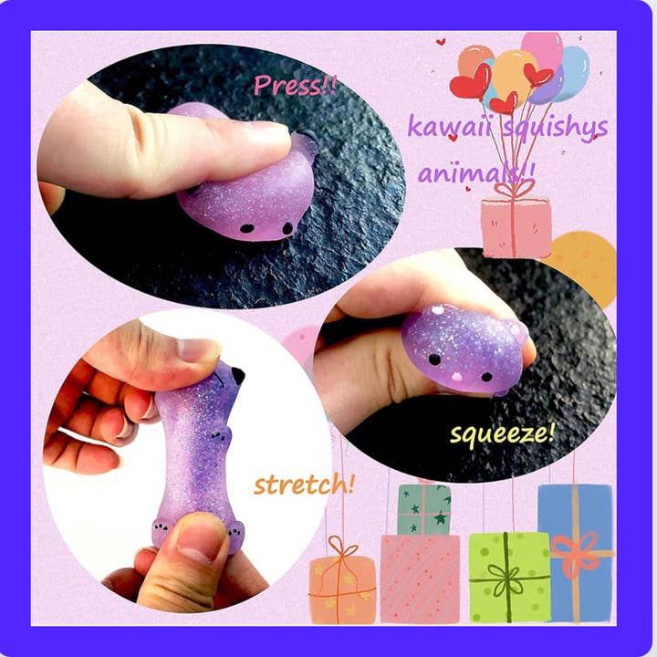 AlexisandGreenberg - Wholesale Squishy Toy - Kids & Baby - Glitter Squishes ! Glitter Mochi Kawaii ! Easter Birthday