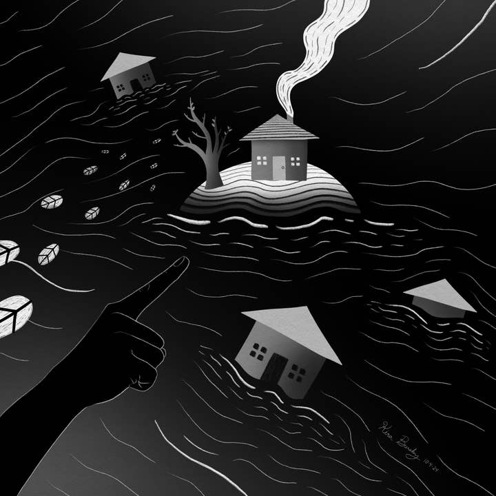 "Isola" - Stampa d'Arte Firmata per la vendita all'ingrosso da parte di All Around Artsy