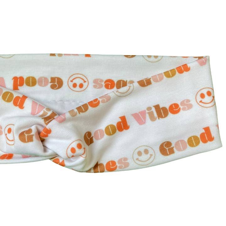 Good Vibes Knotties Headband for wholesale by Knotties Headbands