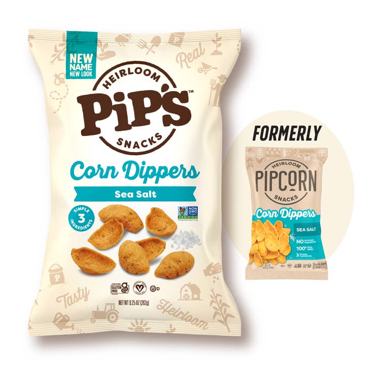 Sea Salt Corn Dippers 9.25 Oz (12 Bags in 1 Case) for wholesale by Pip's Heirloom Snacks