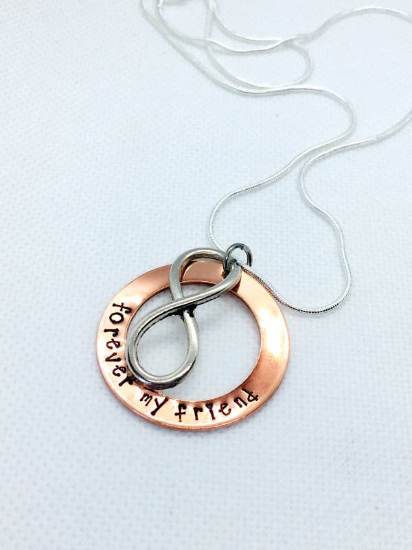 Forever My Friend Necklace, Infinity jewelry, BFF necklace for wholesale by Me and My Sweet Pea