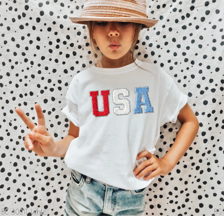 Bama Screens - Wholesale Sublimation Transfer - Varsity USA Chenille Letters #BS54994