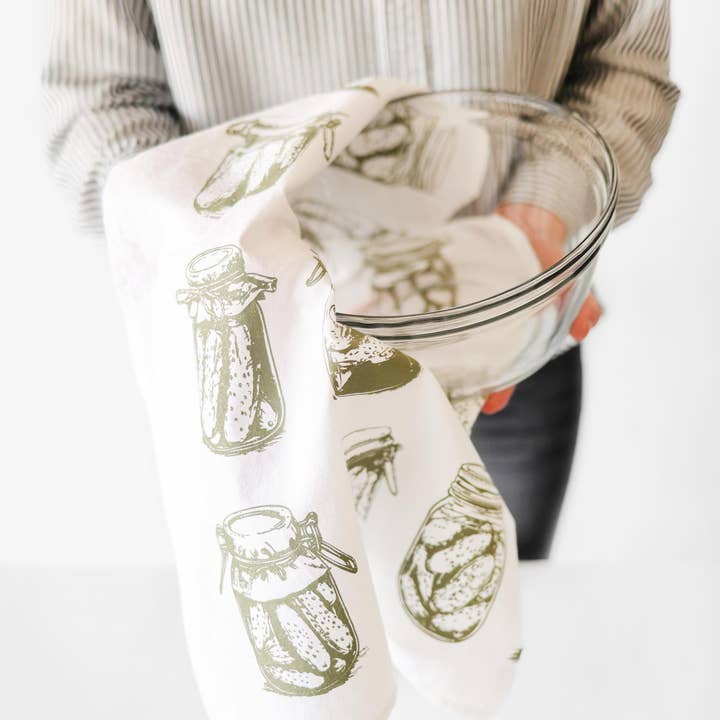 Highland Ridge | Handmade Home Decor - Wholesale Tea Towel - Pickle Tea Towel