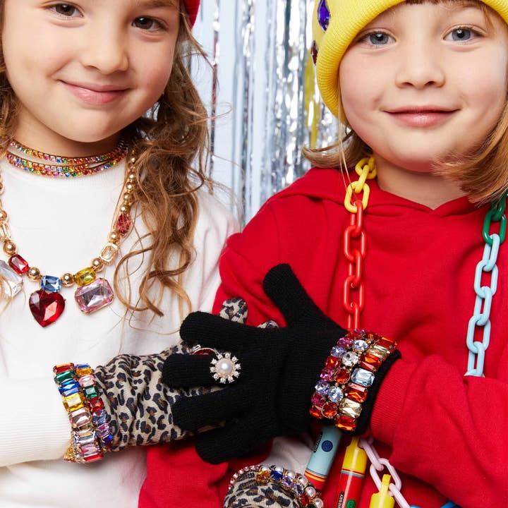 Super Smalls - Wholesale Gloves - Kids - Ice Skating Jeweled Gloves