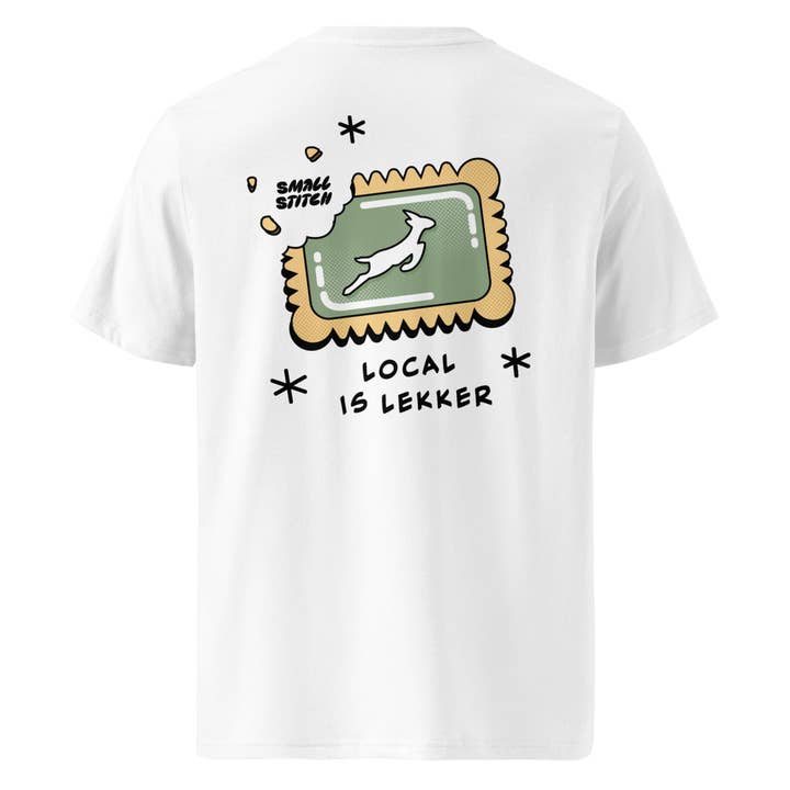 La Collection Sud-Africaine l T-shirt unisexe en coton biologique l Zoo Bokke Biscuit pour la vente par Small Stitch