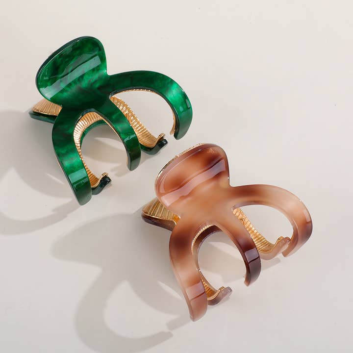 Assorted Jade |Â Small Octopus Metal Claw Clip for wholesale on Faire