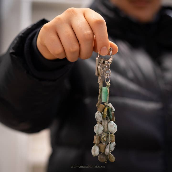 Mexican Gemstone Keychain for wholesale by Maral Kunst