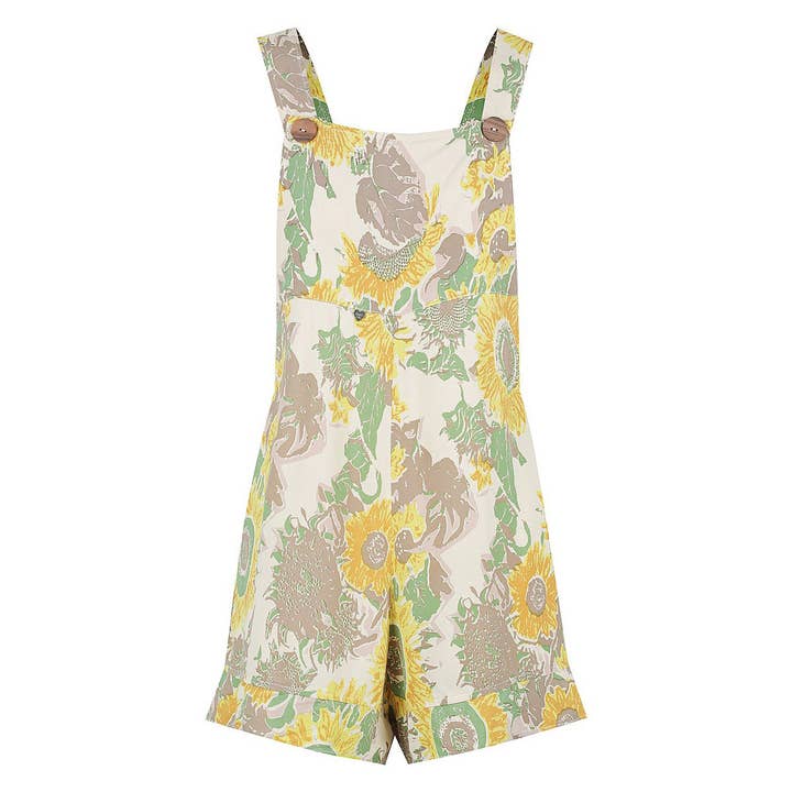 Sunflower Print - Head Over Heels Jumpsuit for wholesale by Violet Fish