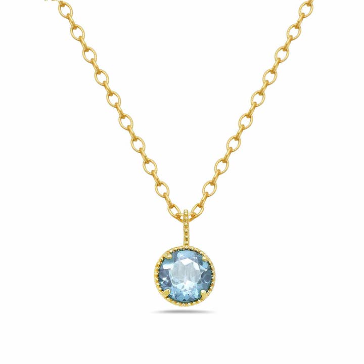 Aquamarine Necklace in Gold for wholesale by Anatoli Jewelry