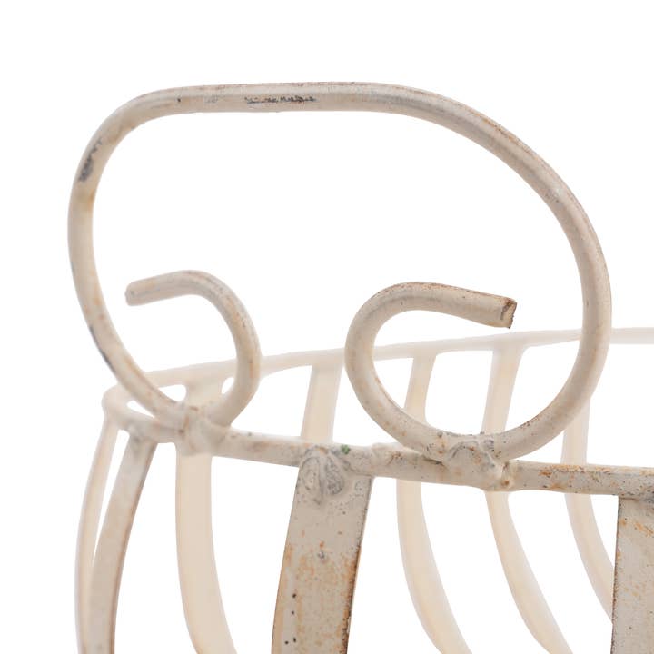 My Amigos Imports - Wholesale Planter box - Moises Garden Planter Basket-Farmhouse-22x12 inches-White 2