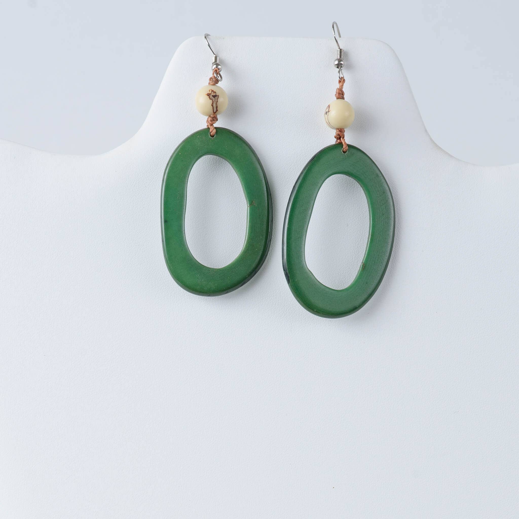 TaguArtsy - Wholesale Dangle Earrings - Alicia Tagua Oval Drop Earrings | Handmade & Lightweight 9