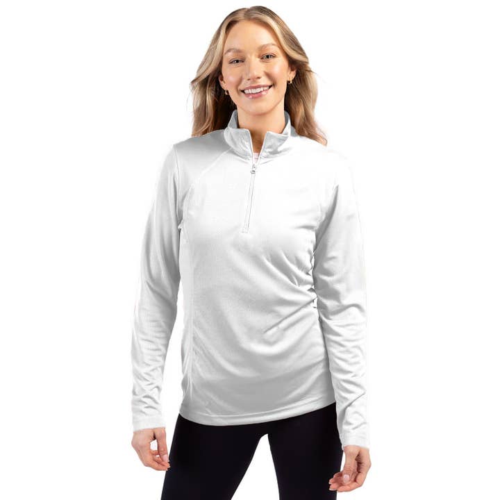 Cutter & Buck - Wholesale Athletic Top - Women's - Clique Ice Pique Womens Half- Zip Tech Pullover