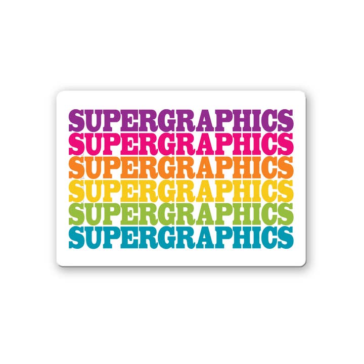 Rock Scissor Paper - Wholesale Magnet - Personalized City Ceramic Magnet - Supergraphics Repeat