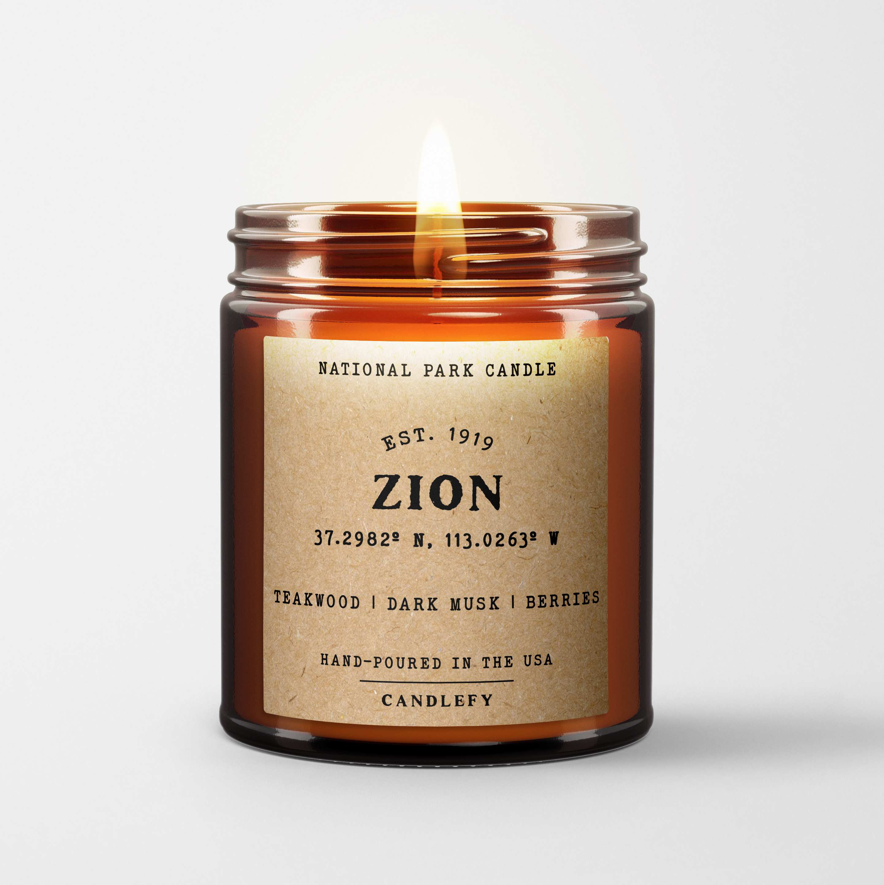 Candlefy - Wholesale Jar/Filled Candle - Zion Canyon National Park Candle2