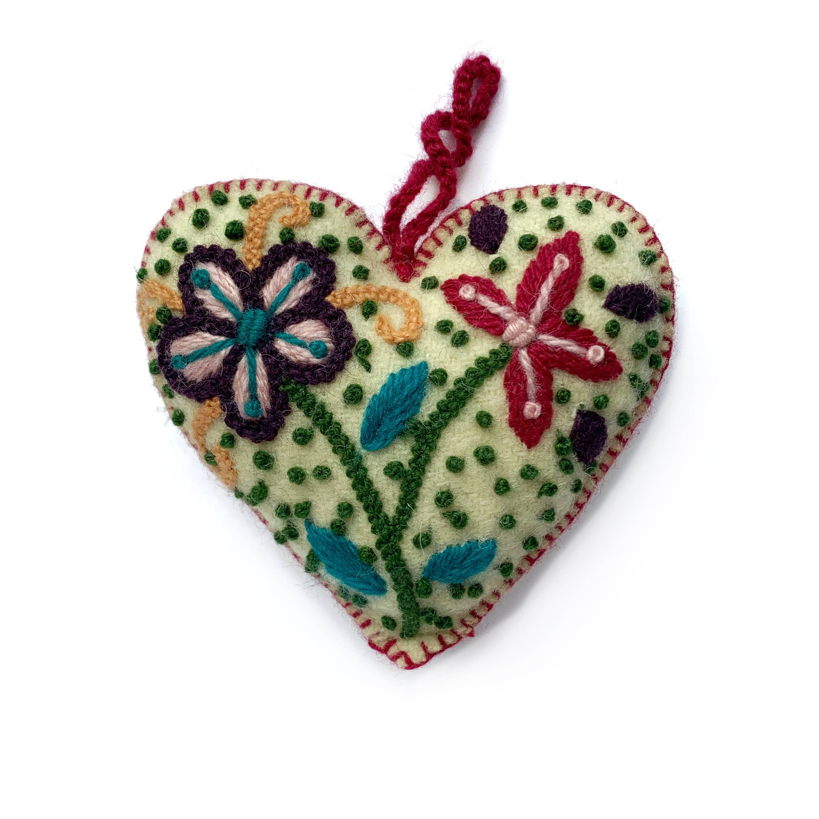 Ornaments 4 Orphans - Wholesale Ornament Set - Colorful Embroidered Heart Christmas Ornament, 12 Pack6