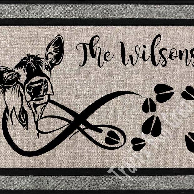 Cow Door Mat for wholesale by Traci's Fun Creations