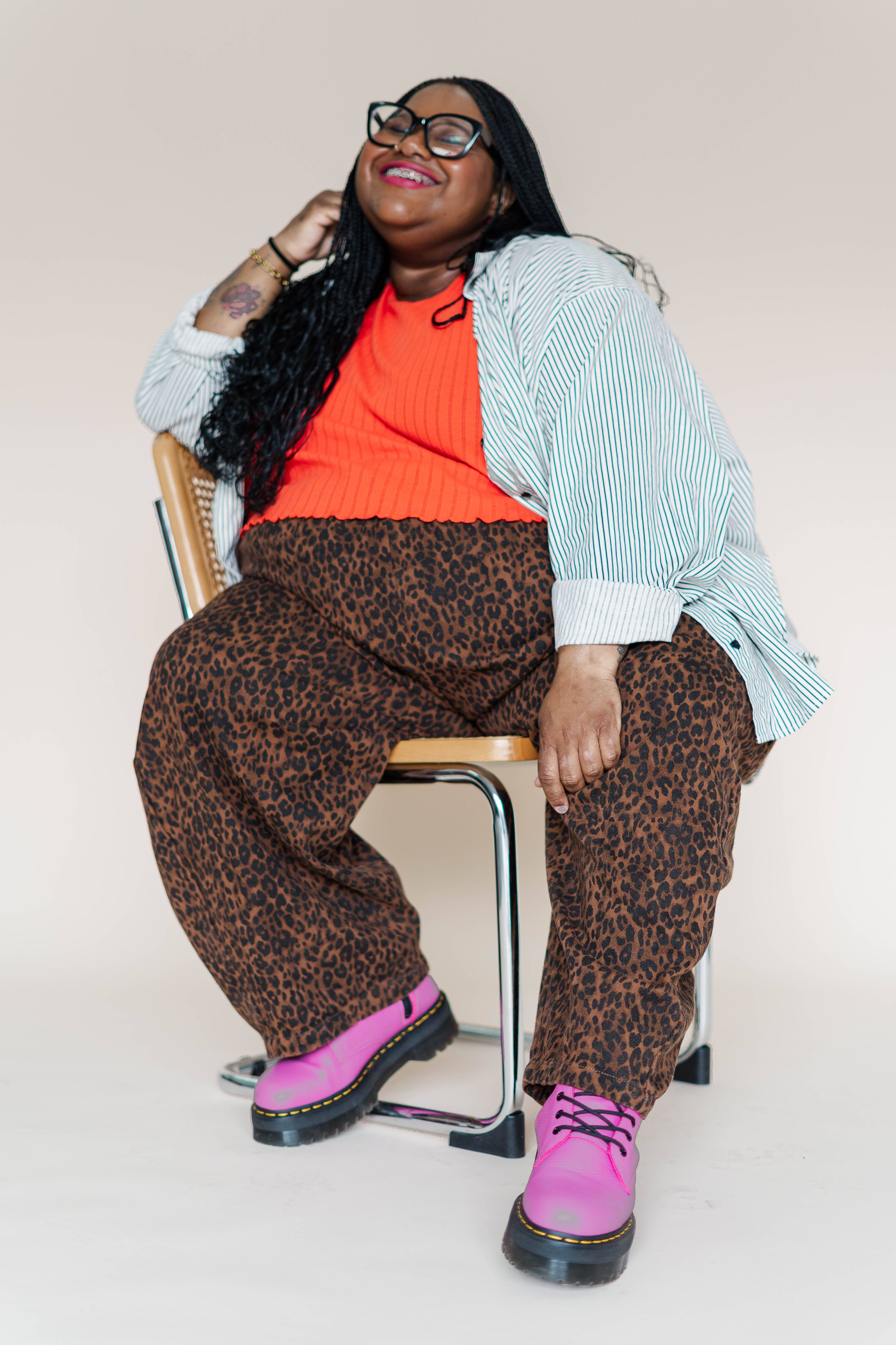 Nettle Studios - Wholesale Pants - Women's - Size Inclusive Gender Neutral Leopard Twill Balloon Pant9