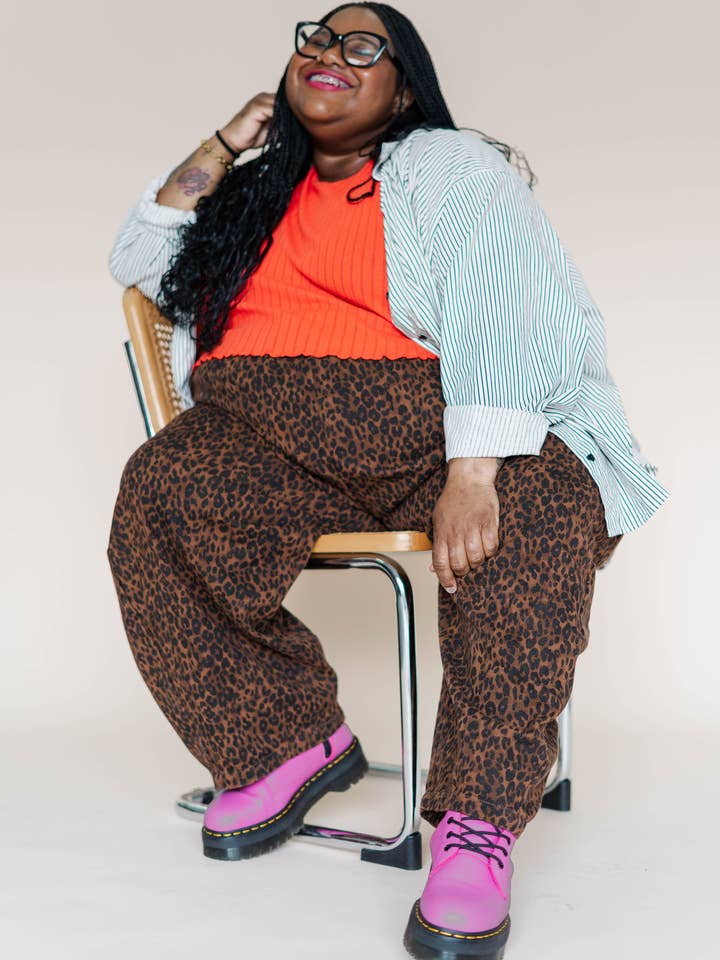 Nettle Studios - Wholesale Pants - Women's - Size Inclusive Gender Neutral Leopard Twill Balloon Pant9