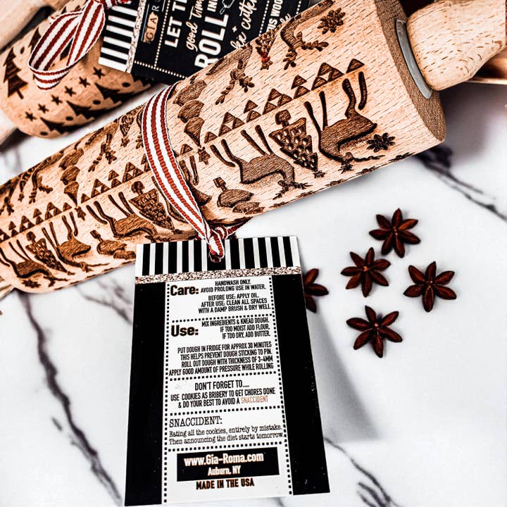 Gia Roma - Wholesale Rolling Pin - Christmas Cookie Cutter Baking Gift Set Wooden Rolling Pins 47