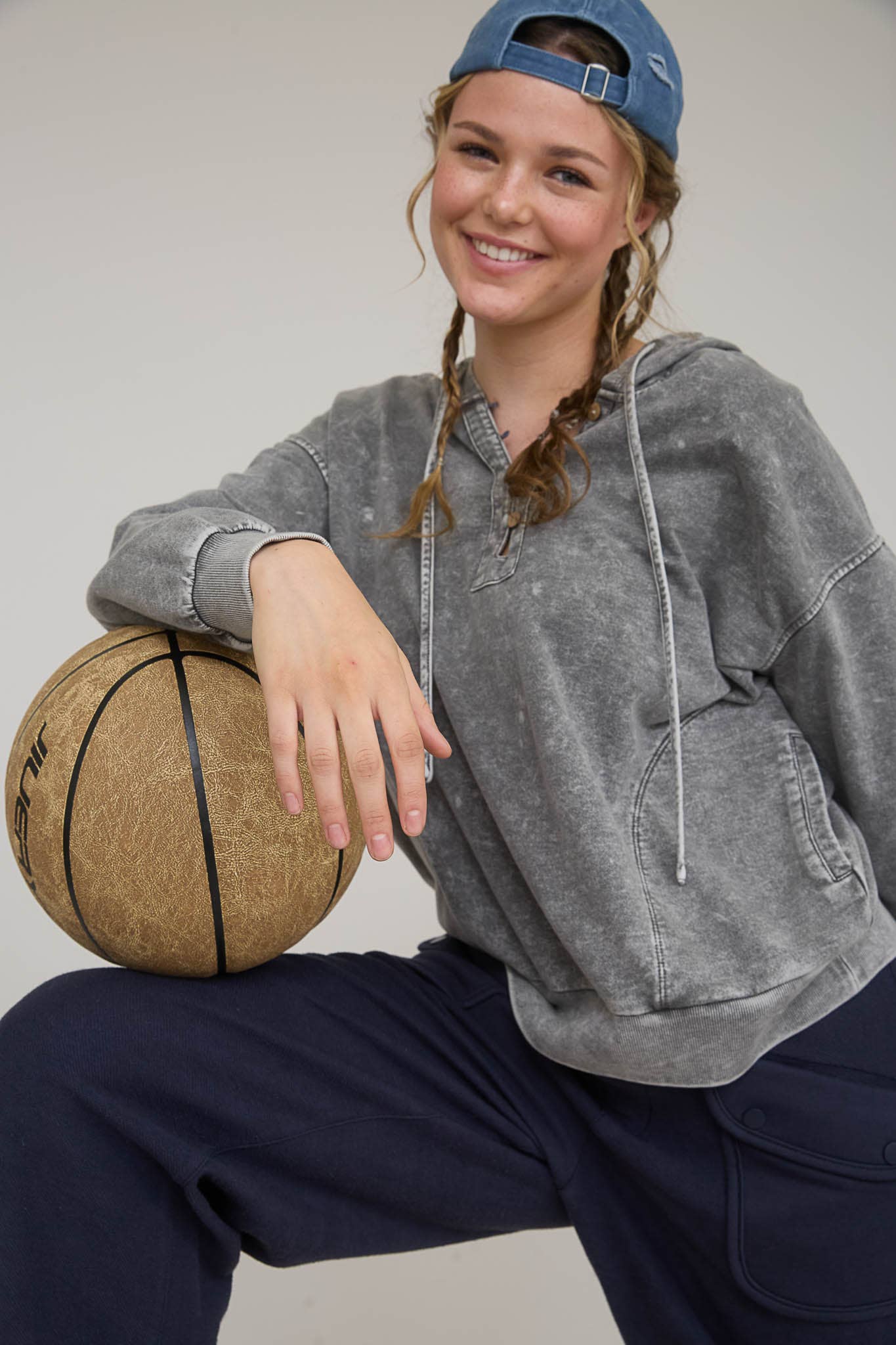 Blu Pepper - Wholesale Knit Top - Women's - WASHED HOODED HENLEY KNIT SWEATER5