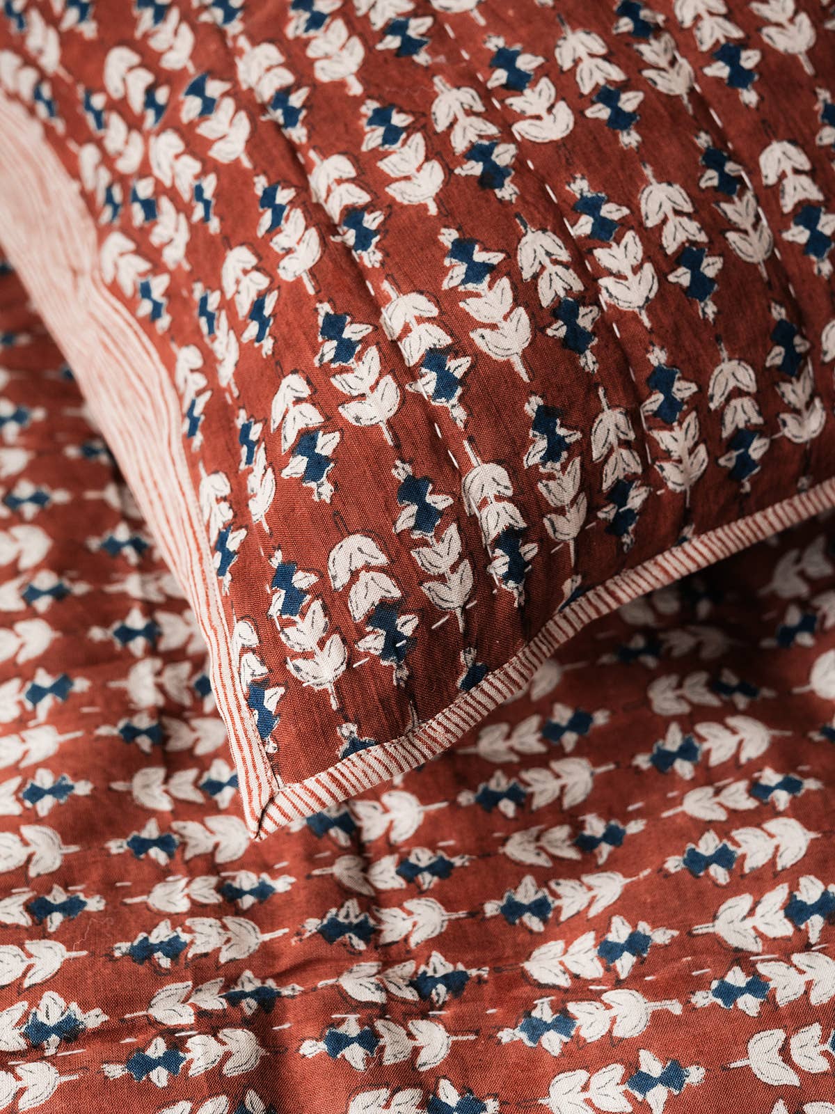 Co.House Designs - Wholesale Quilt - Blossom Block Print Quilt5