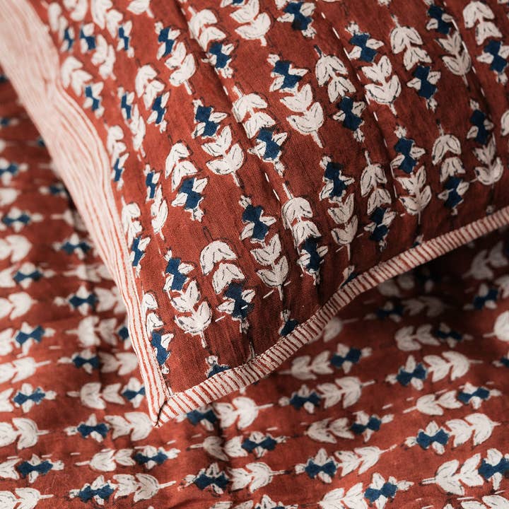 Co.House Designs - Wholesale Quilt - Blossom Block Print Quilt5