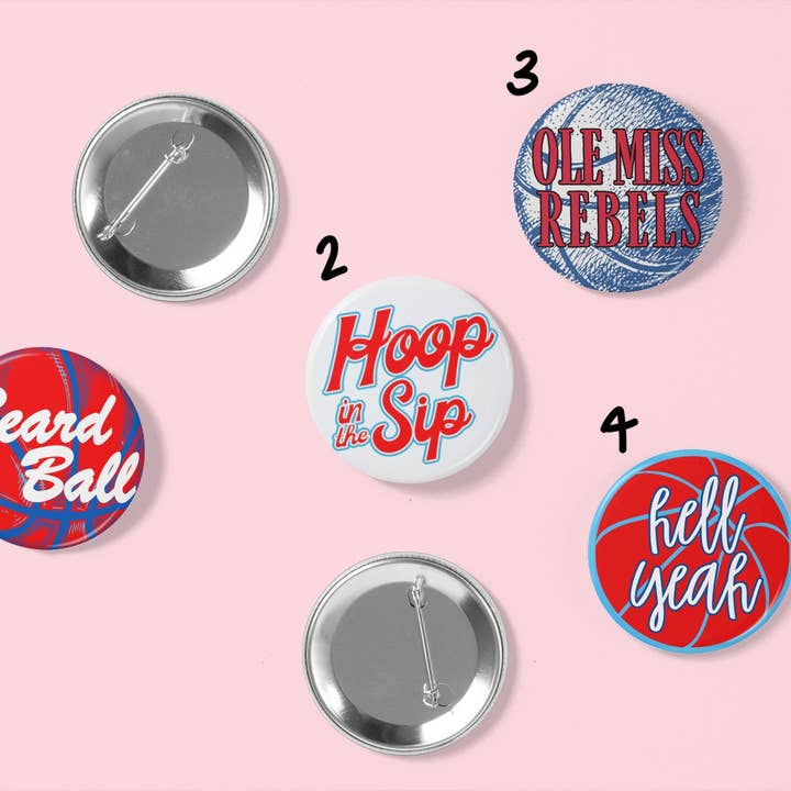 Speldagsknappar | RÖD + PUDERBLÅ för wholesale av GameDayDrips