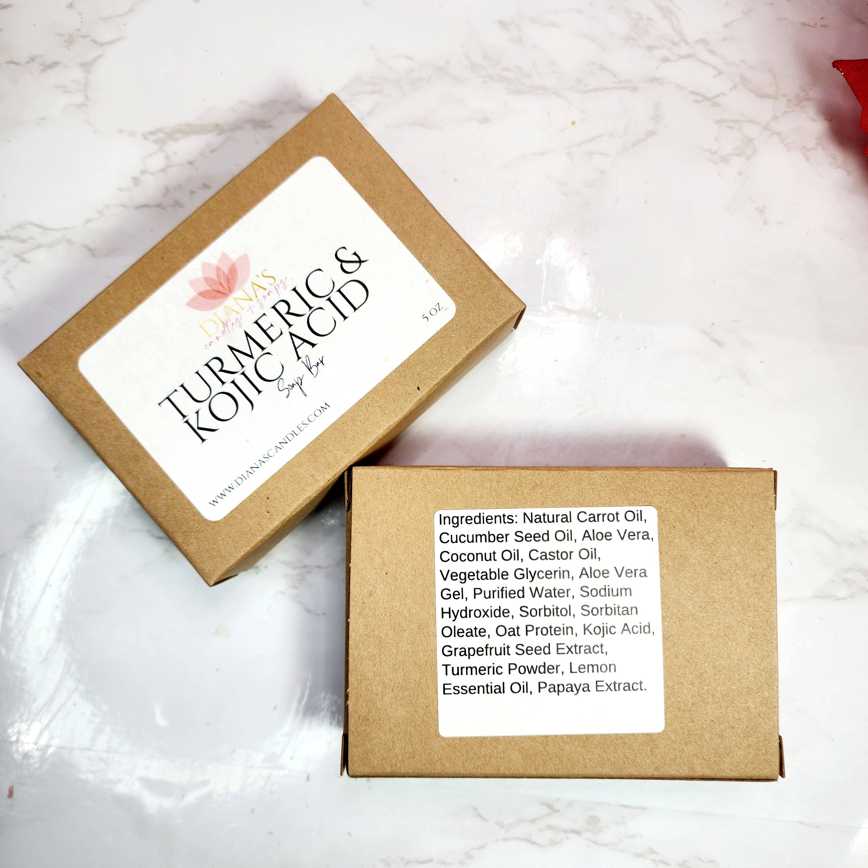 Diana's Candles and Soaps LLC - Vente Pains de savon - Savon au Curcuma et à l'Acide Kojique3